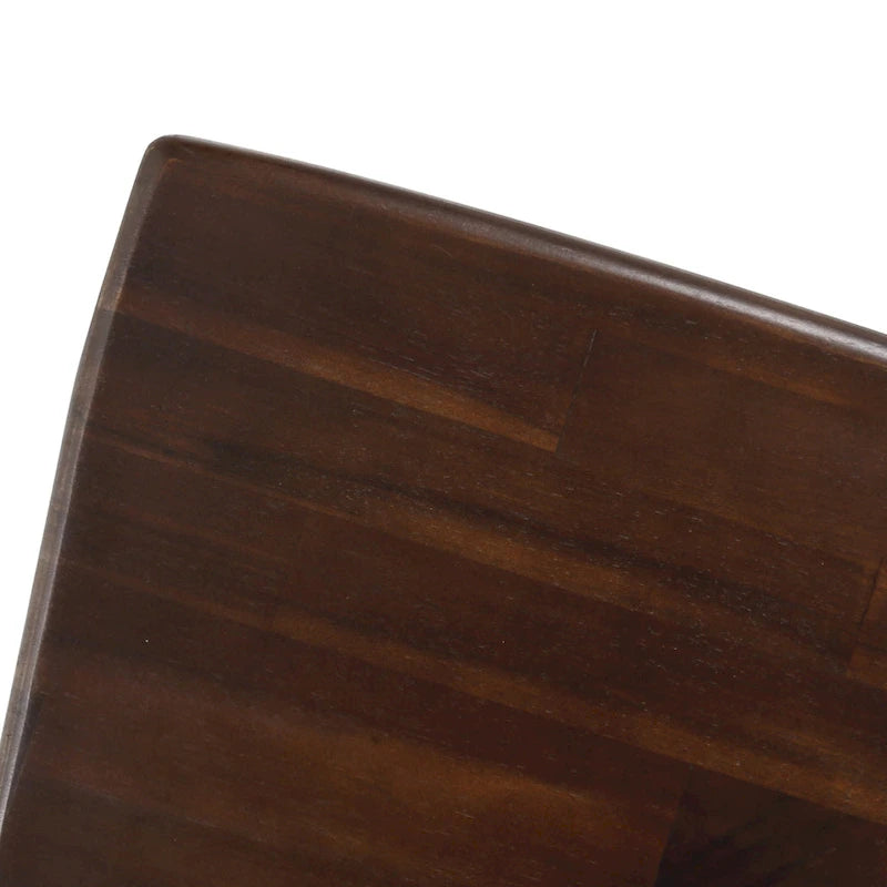 Farmhouse Acacia Wood Dining Chairs Set of 2 - X-Back Design, 300 lbs Capacity, 35.5" H x 17.75" W, Natural Wood Finish