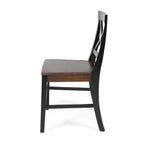 Farmhouse Acacia Wood Dining Chairs Set of 2 - X-Back Design, 300 lbs Capacity, 35.5" H x 17.75" W, Natural Wood Finish