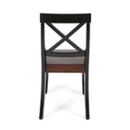 Farmhouse Acacia Wood Dining Chairs Set of 2 - X-Back Design, 300 lbs Capacity, 35.5" H x 17.75" W, Natural Wood Finish