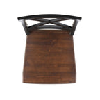 Farmhouse Acacia Wood Dining Chairs Set of 2 - X-Back Design, 300 lbs Capacity, 35.5" H x 17.75" W, Natural Wood Finish