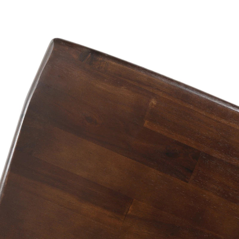 Farmhouse Acacia Wood Dining Chairs Set of 2 - X-Back Design, 300 lbs Capacity, 35.5" H x 17.75" W, Natural Wood Finish