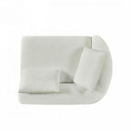 Modern Curved Sectional Sofa with Pearl Upholstery, High-Density Foam, 5-Seater for Living Room
