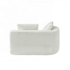 Modern Curved Sectional Sofa with Pearl Upholstery, High-Density Foam, 5-Seater for Living Room