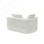 Modern Curved Sectional Sofa with Pearl Upholstery, High-Density Foam, 5-Seater for Living Room