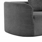 Modern Curved Sectional Sofa with Pearl Upholstery, High-Density Foam, 5-Seater for Living Room