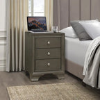 19-Inch Nightstand with 3 Drawers