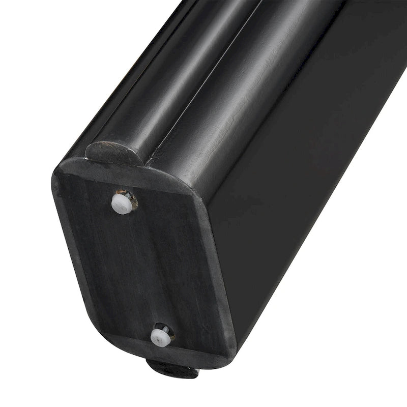 60" Acacia Wood Veneer Console Table - Curved Minimalist Design with MDF Construction