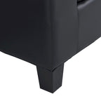 96" L-Shaped Sectional Sofa with Chaise Lounge - Black PU Leather