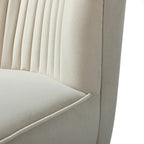 Velvet Tufted Accent Chair with Golden Metal Legs - Channel Back Design, High-Density Foam, 250 lbs Capacity, 26W x 30D x 31.5H