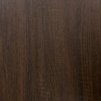 40-Inch Mission Style Coffee Table with 2 Wicker Storage Baskets, MDF Laminate, Wood Grain Design