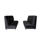72-Inch Mid-Century Modern Black Velvet Booth Seating with Solid Wood Frame, 900 lbs Capacity for Restaurant