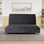 72-Inch Mid-Century Modern Black Velvet Booth Seating with Solid Wood Frame, 900 lbs Capacity for Restaurant