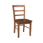 36" Round Extendable Pedestal Dining Table Set with 4 Chairs - Solid Wood 5-Piece Kitchen Furniture