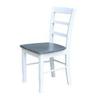36" Round Extendable Pedestal Dining Table Set with 4 Chairs - Solid Wood 5-Piece Kitchen Furniture