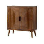 Brown Sideboard Storage Cabinet 30-32" Wide - Modern Buffet Table with Tapered Legs, MDF Wood, Easy Assembly