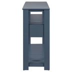62-Inch Farmhouse Console Table with 4 Drawers, 2 Shelves, MDF Pine Wood for Entryway Living Room