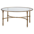 Uttermost Vitya Gold Leaf Glass Coffee Table