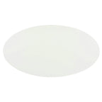 Mid-Century Oval Coffee Table White Natural Wood 2-Tier Storage 51.2"W x 27.6"D x 17.7"H