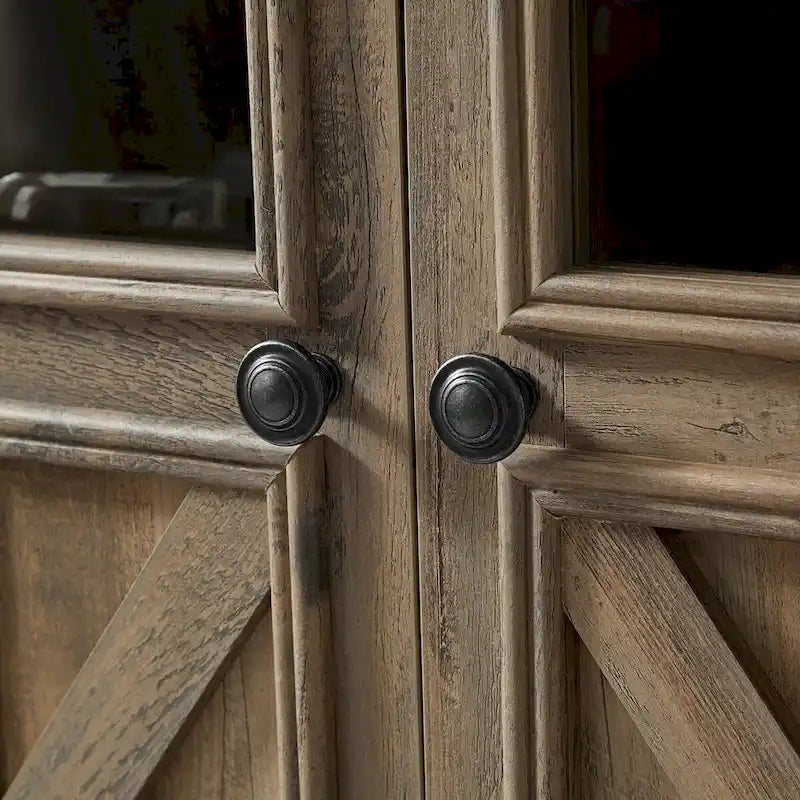 53" Farmhouse Buffet Sideboard Cabinet with 3 Doors, Espresso Wood Storage for Dining Room, Kitchen, Coffee Bar