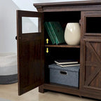 53" Farmhouse Buffet Sideboard Cabinet with 3 Doors, Espresso Wood Storage for Dining Room, Kitchen, Coffee Bar