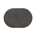 Wood Dining Table with Storage Shelves - Medium Grey Finish with Cabinet and Open Display