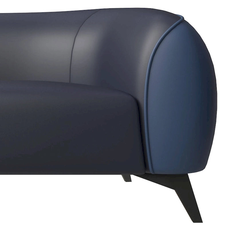 3-Piece Modern Sofa Set with Vegan Leather, Solid Wood Frame, Steel Legs, Foam Cushions for Living Room