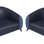 3-Piece Modern Sofa Set with Vegan Leather, Solid Wood Frame, Steel Legs, Foam Cushions for Living Room