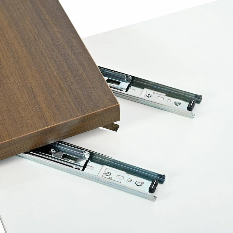 Modern Square Wood Coffee Table with Movable Top 4 Hidden Storage Drawers High Gloss MDF 31.5-40.9 Inch