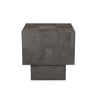 Modern Handcrafted Solid Mango Wood Side Table with Neutral Finish, Clean Lines for Living Room