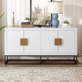 Modern 4-Door Sideboard with 3 Adjustable Shelves - MDF Storage Cabinet for Dining Room Kitchen - Elegant Design
