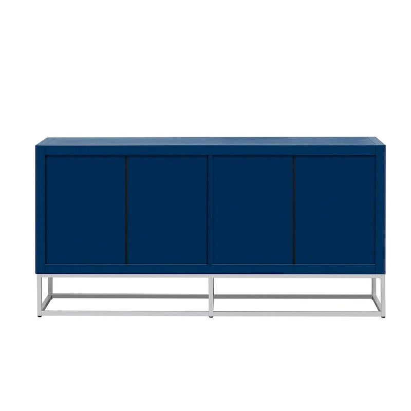 Modern 4-Door Sideboard with 3 Adjustable Shelves - MDF Storage Cabinet for Dining Room Kitchen - Elegant Design