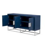 Modern 4-Door Sideboard with 3 Adjustable Shelves - MDF Storage Cabinet for Dining Room Kitchen - Elegant Design