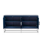 Modern 4-Door Sideboard with 3 Adjustable Shelves - MDF Storage Cabinet for Dining Room Kitchen - Elegant Design