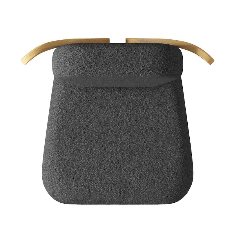 Teddy Fabric Upholstered Dining Chairs Set of 2 - Wingback Design with Wood Legs, High-Density Sponge Cushion, Kitchen Living Room Furniture