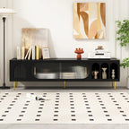 71-Inch Modern TV Stand for 70" TV with 3 Shelves, 2 Cabinets, Acrylic Door, Cable Management for Living Room