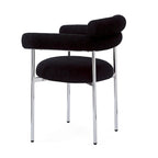 Modern Fabric Dining Chairs with Metal Legs - Set of 2/4, Upholstered Arm Chairs, 265 lbs Capacity