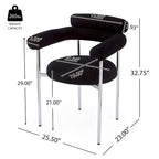 Modern Fabric Dining Chairs with Metal Legs - Set of 2/4, Upholstered Arm Chairs, 265 lbs Capacity