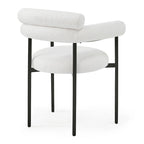 Modern Fabric Dining Chairs with Metal Legs - Set of 2/4, Upholstered Arm Chairs, 265 lbs Capacity