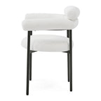 Modern Fabric Dining Chairs with Metal Legs - Set of 2/4, Upholstered Arm Chairs, 265 lbs Capacity