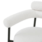 Modern Fabric Dining Chairs with Metal Legs - Set of 2/4, Upholstered Arm Chairs, 265 lbs Capacity