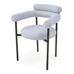 Modern Fabric Dining Chairs with Metal Legs - Set of 2/4, Upholstered Arm Chairs, 265 lbs Capacity