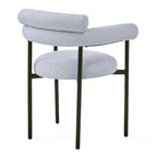 Modern Fabric Dining Chairs with Metal Legs - Set of 2/4, Upholstered Arm Chairs, 265 lbs Capacity
