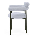 Modern Fabric Dining Chairs with Metal Legs - Set of 2/4, Upholstered Arm Chairs, 265 lbs Capacity