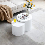 2-Piece Nesting Coffee Table Set, Water-Resistant Finish, No Assembly Required for Living Room